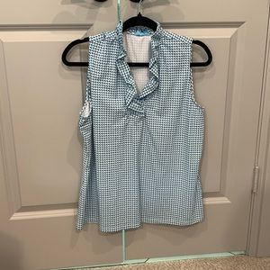 J.McLaughlin ruffled sleeveless top size XL